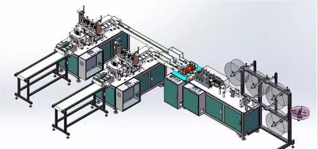 日产10万只口罩的全自动一次性平面口罩机